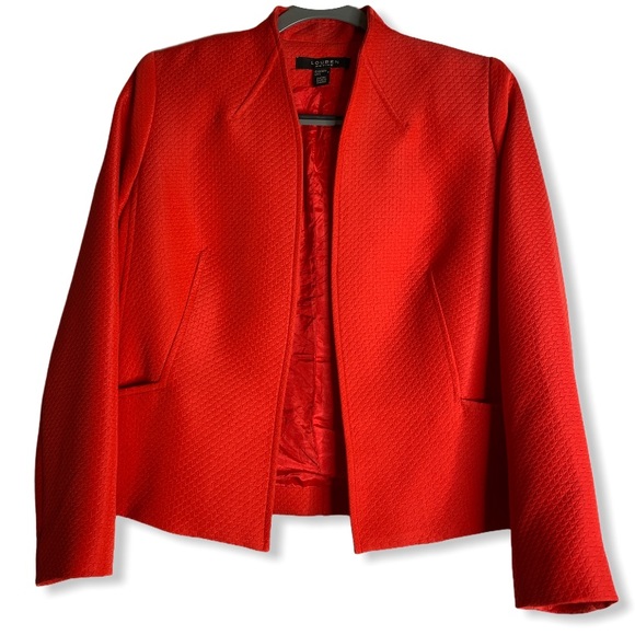 Louben Jackets & Blazers - Louben Petite Blazer Red Lined Open Women's Size 4